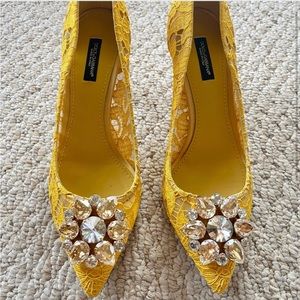 Dolce & Gabbana yellow heels - Listing for @thesexyhippie
